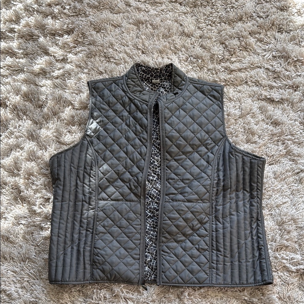 Quilted Gray Vest